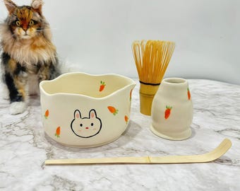 Handmade Ceramic Matcha Bowl Set: Personalized Tea Ceremony