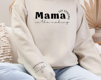 Personalized IVF Strong Mama In The Making Crewneck Sweatshirt, Custom IVF Mama Shirt, Infertility Gifts, Transfer Day Sweater, IVF Day