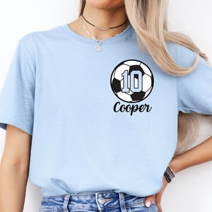 Custom Soccer Name Number Shirt, Personalized Soccer Team Shirts, Custom Soccer Mom, Soccer Girlfriend Tee, Soccer Player Tshirts, Game Day
