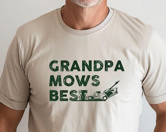 Grandpa Mows Best Shirt, Father's Day Gifts, Grandpa Gift, New Grandpa Shirt, Funny Grandpa Shirts, Gifts For Him, Lawn Mower Shirt, Dad Tee