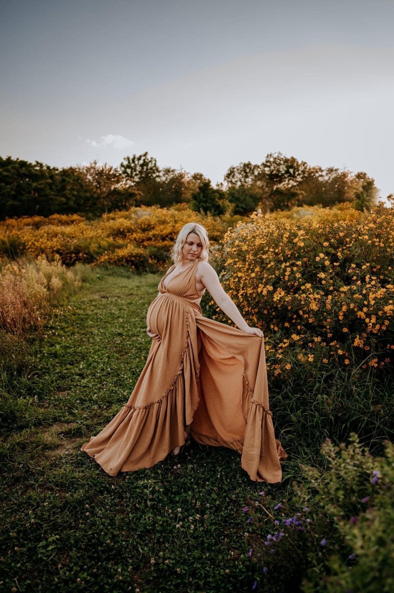Bohemian Maternity Dress for Summer Pregnancy Photoshoot Boho Etsy