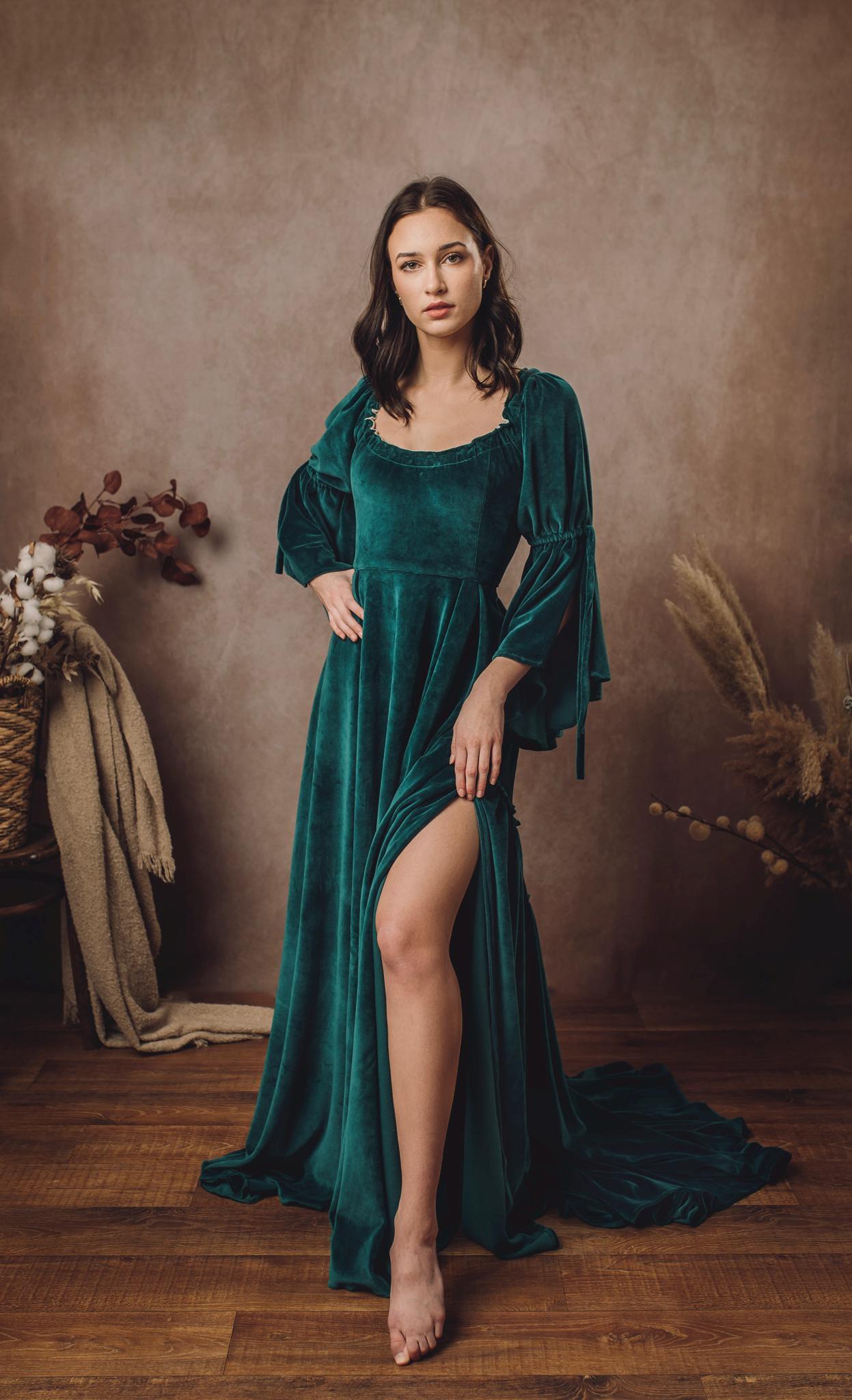 emerald green velvet maternity dress Flippy Wiggle Dress | Emerald Green