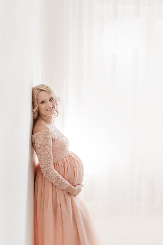 maternity maxi tulle dress