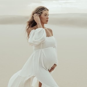 Maternity Wedding Dress, Maternity Bridal Gown, Elopement Dress, Simple Wedding Dress, Vow Renewal Gown, Beach Pregnancy Dress, Photoshoot