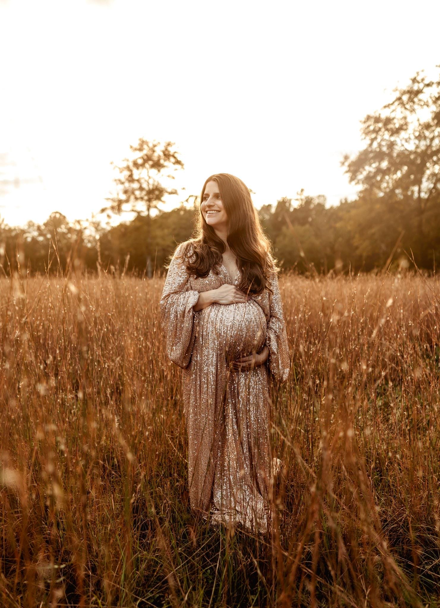 Gold Sparkle Maternity Dress - Etsy