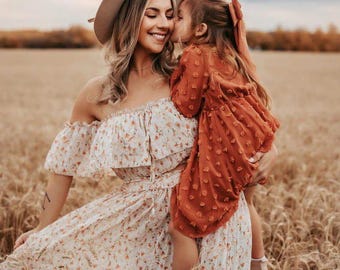 Floral Boho Maternity Dress, Pregnancy Photoshoot Dress, Maxi Summer Style Dress, Flowy Dress, Western Dress For Photo Shoot~ Inner Light ~
