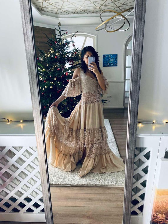 one shoulder maternity wedding dress Amaryllis