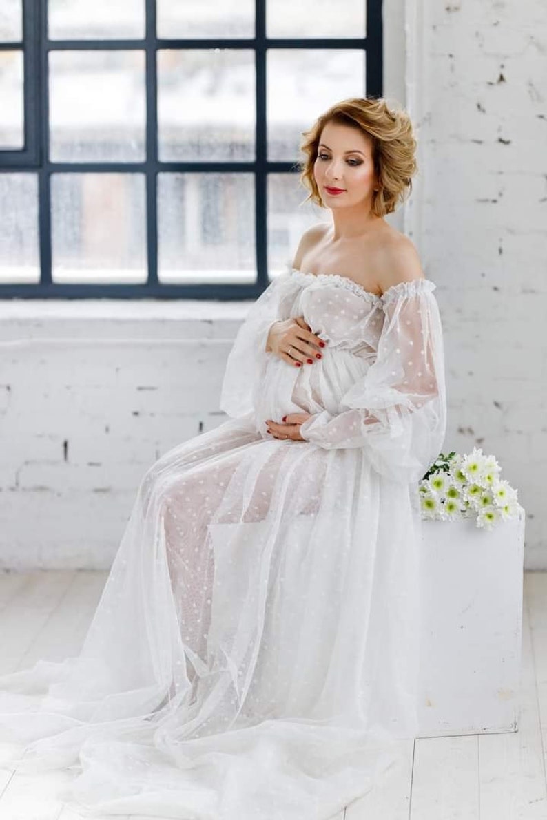 tulle robe for photoshoot