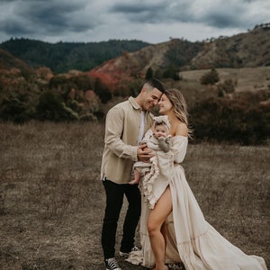 Maternity Dress For Photo Shoot by ZeBuBeYou, Boho Two Piece Metarnity Set, Pregnancy Outfit, Bohemian Wedding Dress, Maxi Dress ~Sakira~