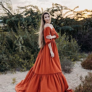 Gauze Maternity dress for photoshoot, Boho Maternity gown baby shower, Photo shoot dress, Flutter Photoshoot dress, Elopement dress