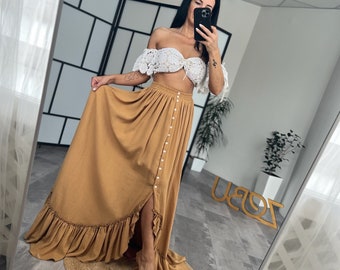 Unique 2 piece set, Maternity dress for pregnancy photoshoot, Boho Maternity gown baby shower, Photo shoot dress, Flutter Photoshoot dress
