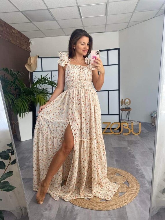 slim fit dress slacks Soft Lace Off-The-Shoulder Maternity Baby Shower Dress, Gold / XL main image 1