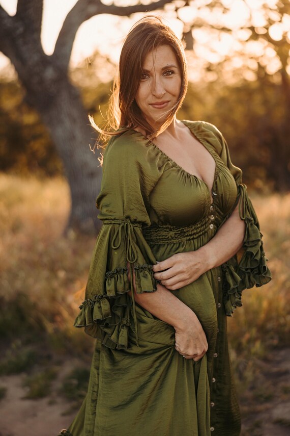 Maternity Dress for Photoshoot, Regency Gown, Spring Style, Renaissance  Dress, Bump Friendly Dress, Baby Shower Gown, Womens Clothing, Boho - Etsy