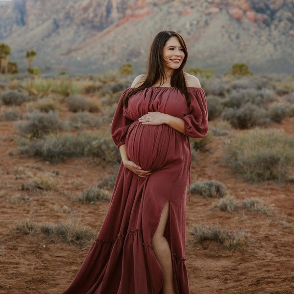 Olivia Maxi Dress/ Mauve main image 1