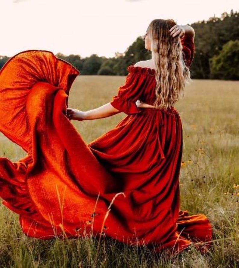 Gonna boho da aggiungere al guardaroba della cliente Gonna lunga boho fatta a mano Gonna estiva boho da festival Abito premaman per servizio fotografico Halen