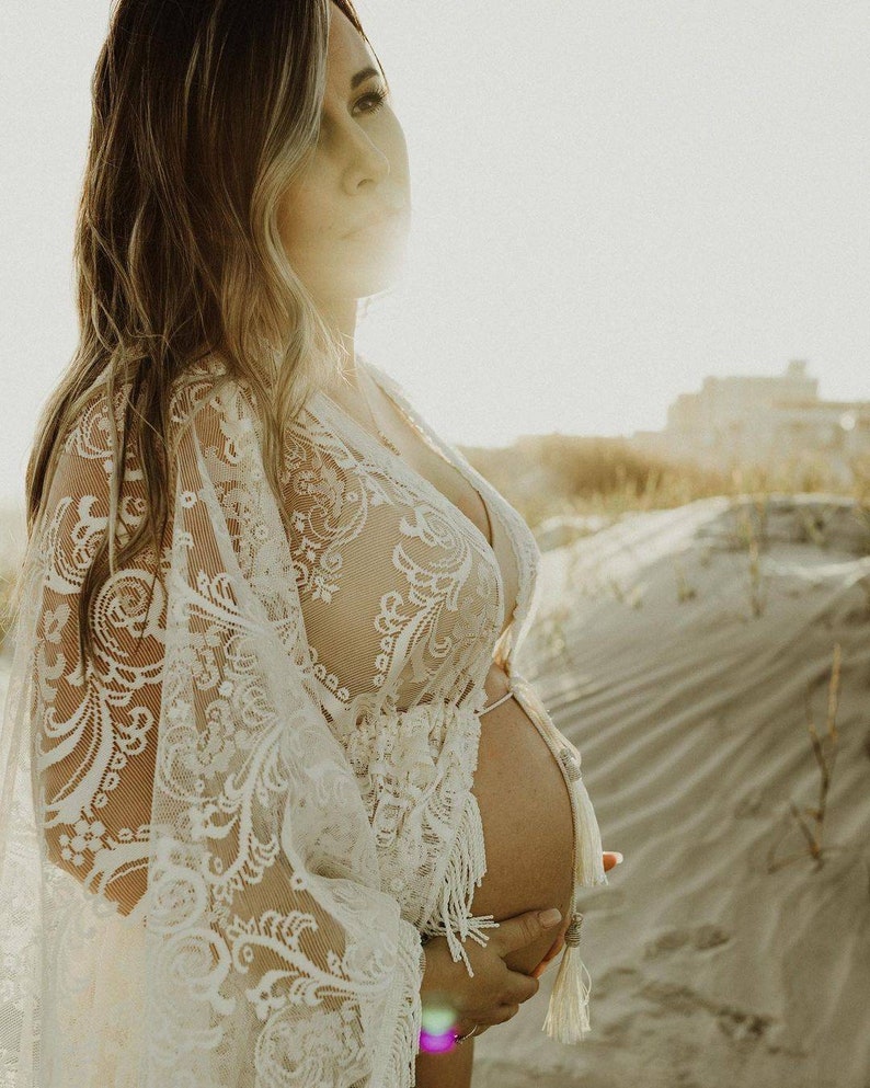 Boho Maternity Lace Kimono Dresses for Photo Shoot Pregnant Etsy