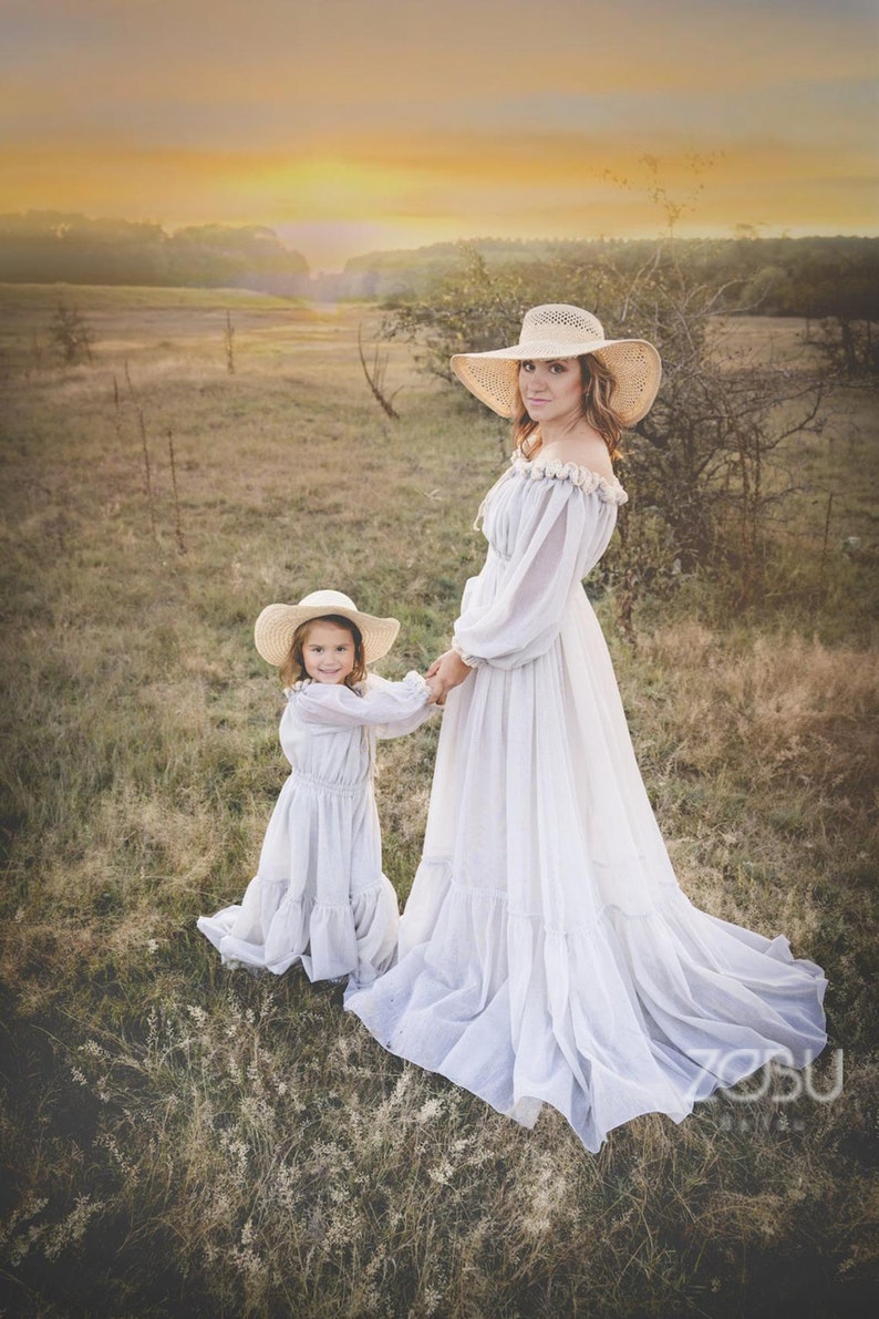 Boho Mommy and Me Matching Dresses Mum and Daughter Outfits Etsy