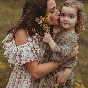 Sukienka Cottagecore, Suknia ciążowa w kwiaty, Sukienka na baby shower, Sukienka na ujawnienie płci dziecka, Sukienka dla gości weselnych, Sukienka ciążowa, ZeBuBeYou ~Wanderer~