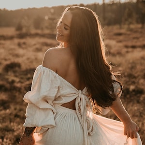 Multiway Maternity Dress For Photo Shoot, Boho Maternity Wedding Dress, Pregnancy Dress  Elopement Dress, Mid Century Modern,Bohemian Bridal