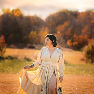 Women&#39;s Boho Dress | Gauze Vintage Dress | Dress For The Session | Maternity Dress | Photo Props | Dress For Pregnancy Photo Shoot | Johanna