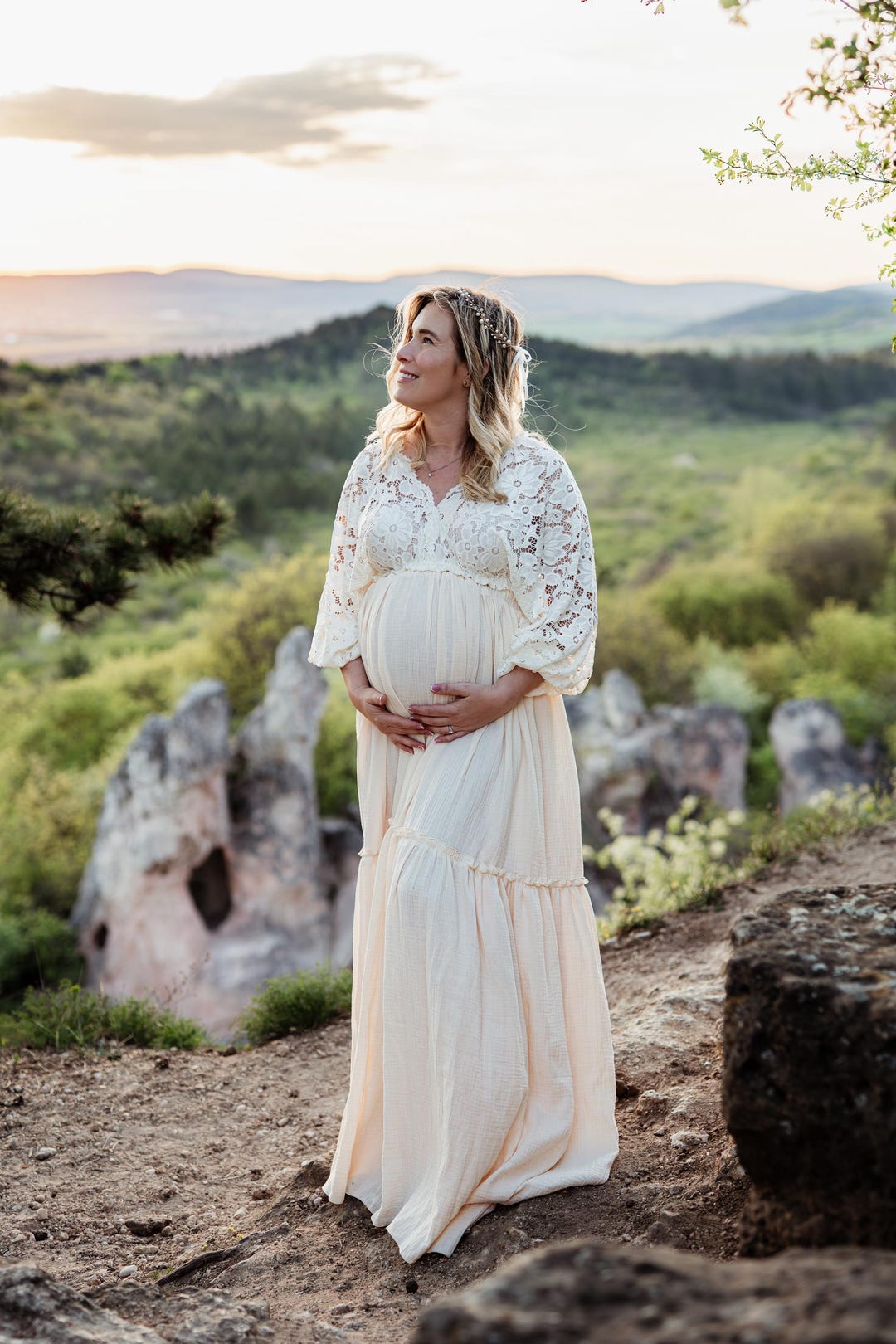 2 piece bohemian dress Spring Style Two Gauze Set ~ Skirt & Crop Top ~ Prom ~ Photoshoot Dress With High Slit ~ Womens Clothing ~ Stella Morilee Bridesmaids 21601 Amanda-Lina's sale A polka RUNS SMALL ----- PLEASE SIZE UP ONE SIZE LARGER:X-Large 14