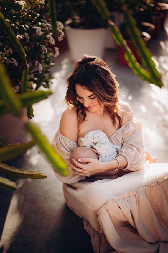 boho style maternity dresses Holly-Maternity Soft Chiffon Unique Boho Dresses M-XL