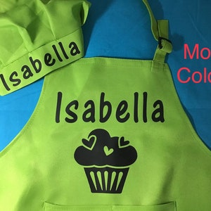 Apron and Chef Hat for Kids | Star Baker Apron / Personalized apron/ Artist / Crafter /Birthday Gift / Small 3-6 yrs | Medium7-12 yrs