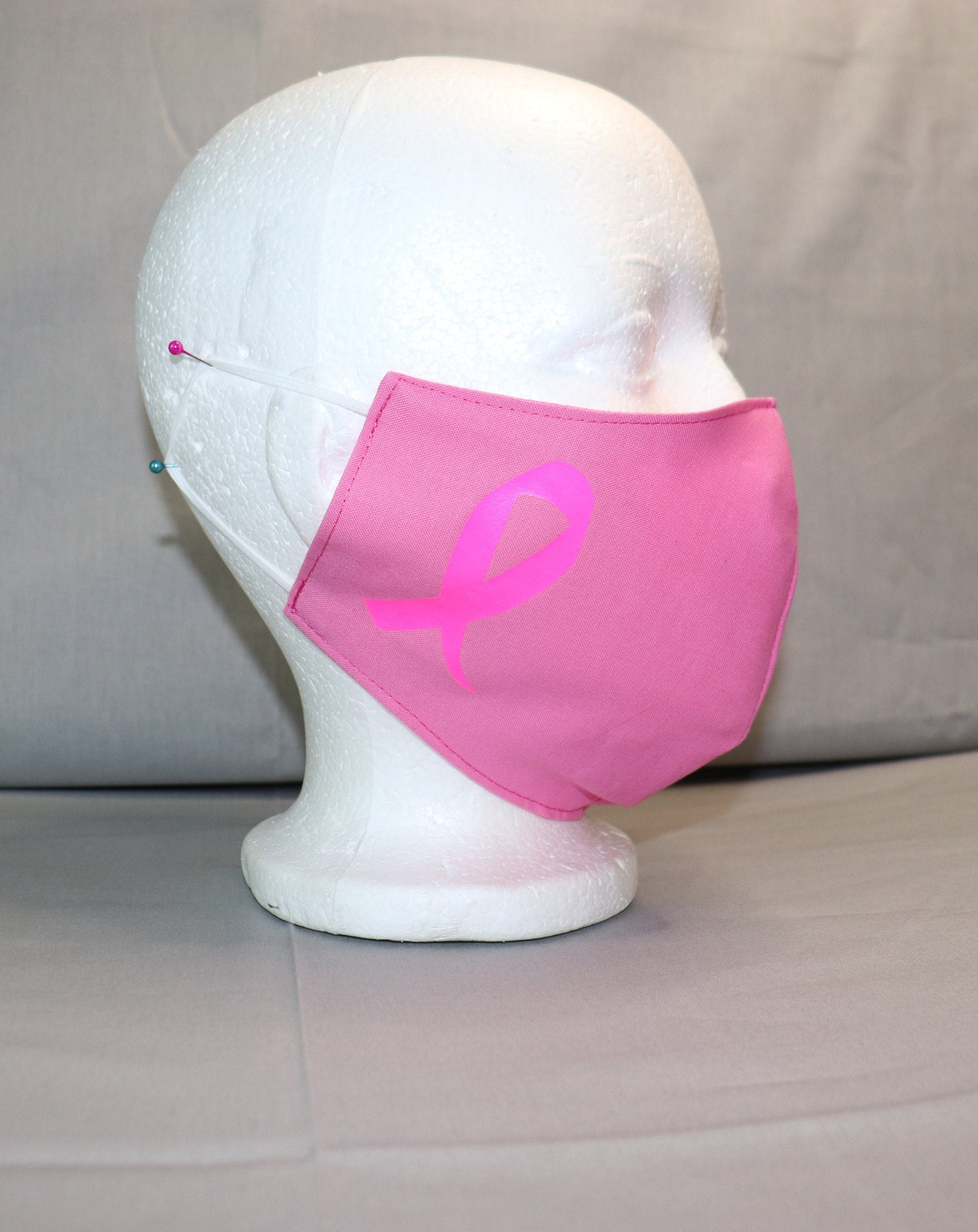 Breast Cancer Ribbon Face Mask Washable Ready to Ship 100 Etsy