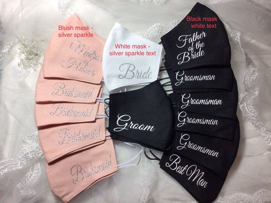 Bridal Party Face Masks, Wedding Party Face Mask, Wedding Squad, Bride