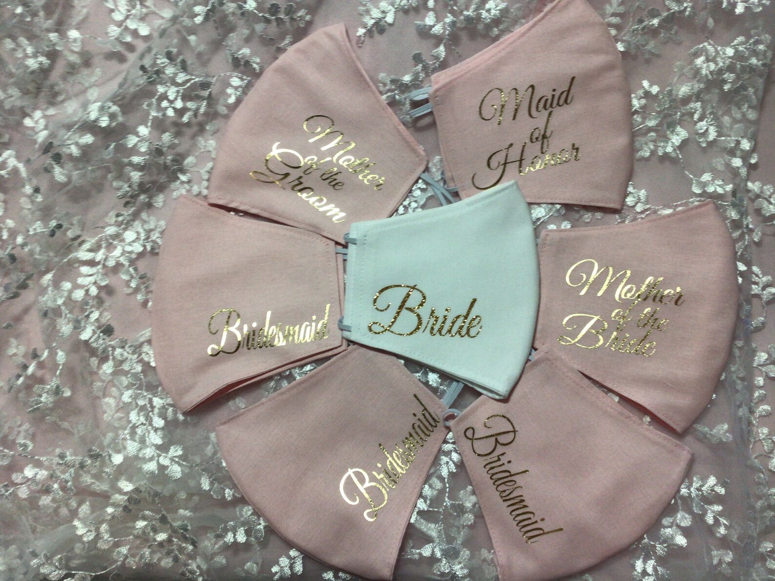 Bridal Party Face Masks Wedding Party Face Mask Something Etsy