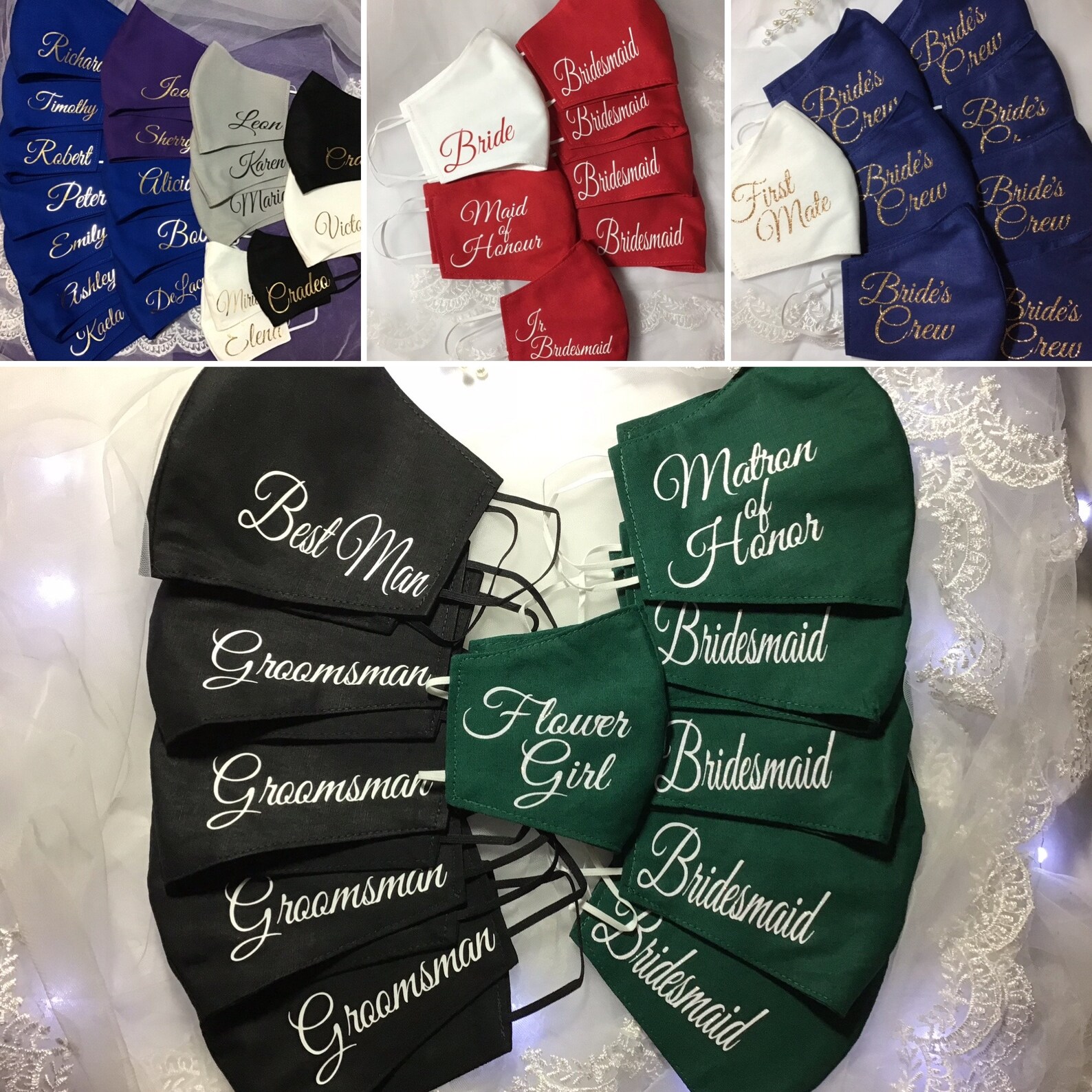 Bridal Party/wedding Party Face Masks/bridal Shower/bachelor Etsy Canada