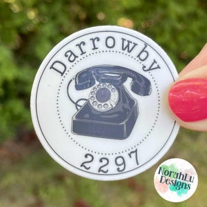 Vinyl Sticker -All Creatures Great and Small Darrowby 2297, telephone decal, decoration for laptop water bottle journal, Animal lover gift