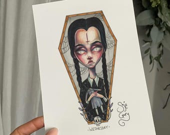 Stampa artistica di bambola bara