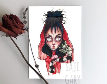 Lydia bride art print 5x7”