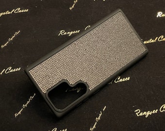 Galaxy S22, S22+, S22 Ultra with Black Diamond Crystals on Black TPU/PC Case