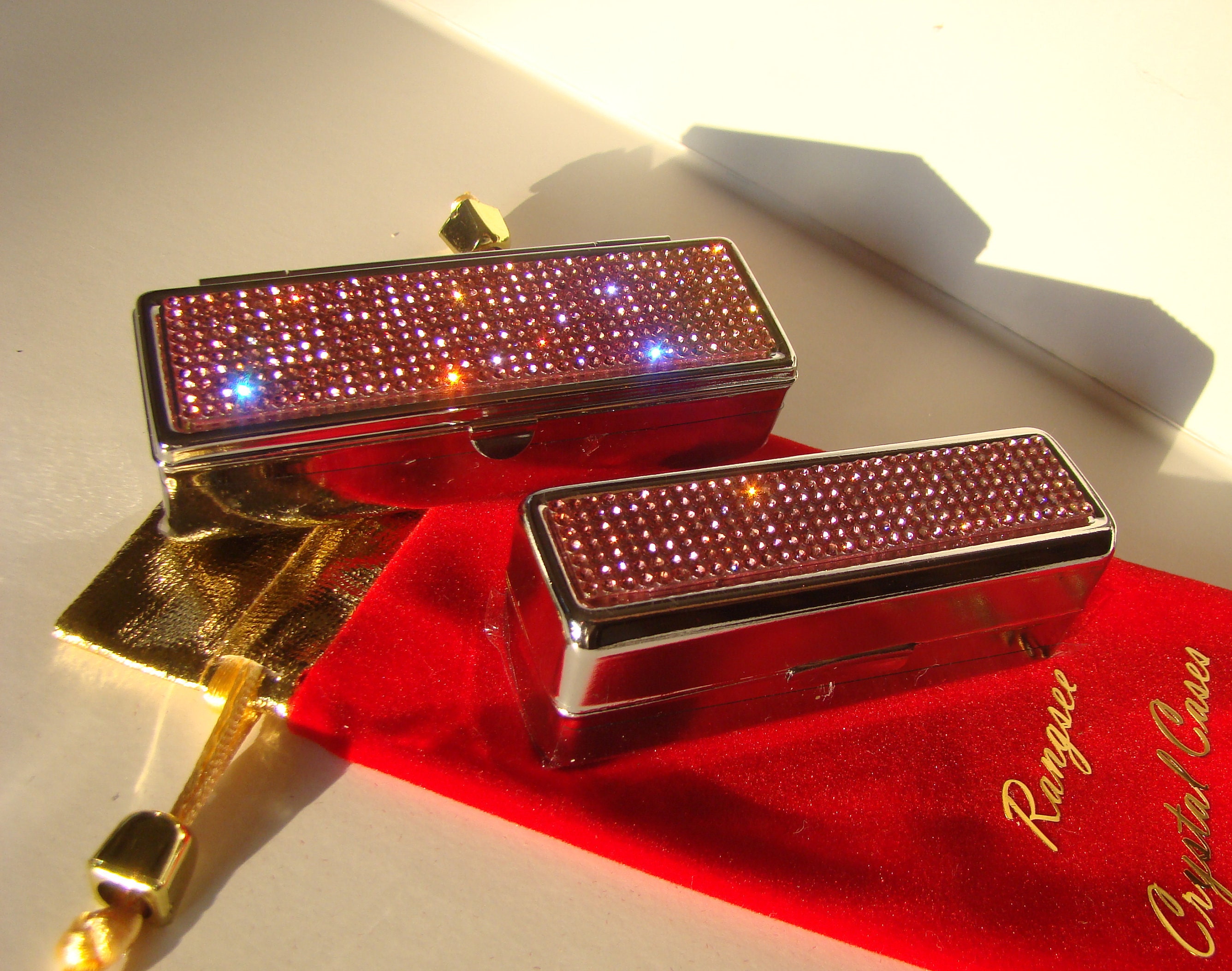 Lipstick Case with Mirror Lipstick Box Lipstick Holder Pink Etsy