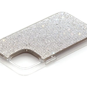 iPhone 11, iPhone 11 Pro, iPhone 11 Pro Max with Clear Diamond Rhinestone Crystals on Clear TPU/PC Case