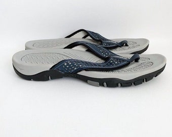 Hobibear - Mens Blue & Grey Slip On Flip Flops Sandal - Size 47