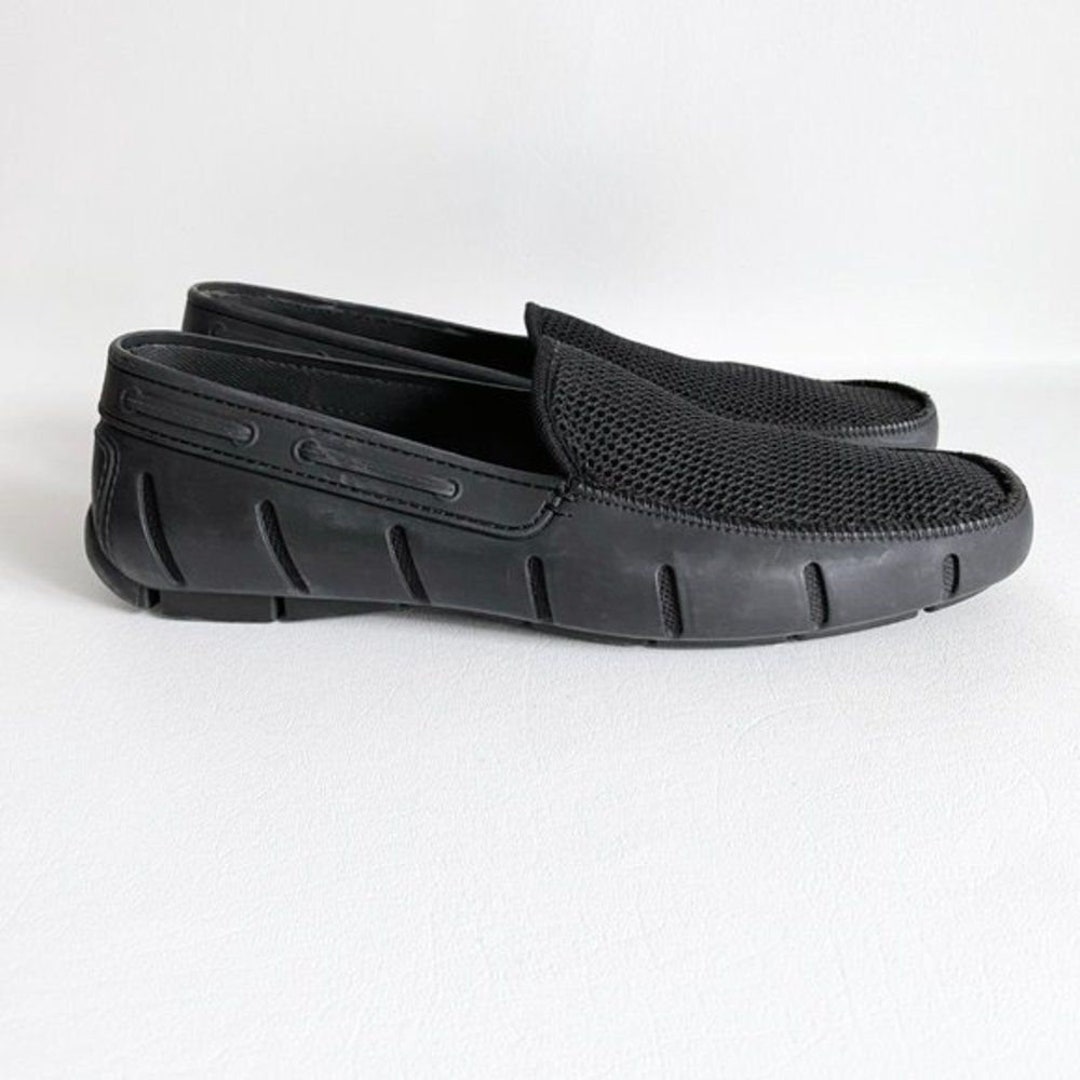 Floats by Robert Wayne Black Rubber Mesh Slip on Loafer Etsy