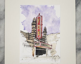 The Fox Theatre - Atlanta, Georgia - Limited Run / Numbered Giclee Watercolor Print