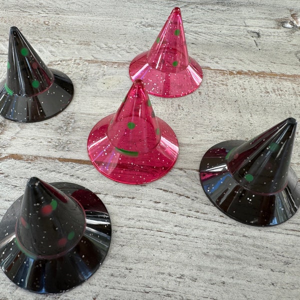 1.5 Inch Small Witch Hats, 5 Pieces, Retro Style Supply, Lisa Kettell