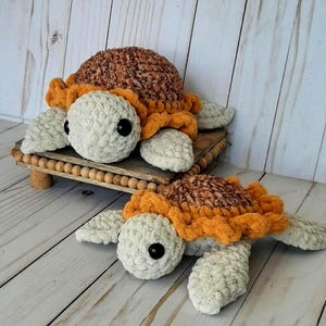 Crochet Sunflower Sea turtle plushie, Soft Sea Turtle, Crochet Sea Turtle Gift, Sea Turtle Stuffed Animal