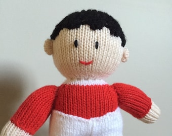 Jean Greenhowe - Football - Soccer - Knitted Footballer - Knitted Toy - Knitted Doll