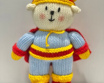 Jean Greenhowe - Superboy - Verspielte Welpen - Strickpuppe - Strickspielzeug - Superheld
