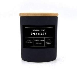 Speakeasy Scented Candle - Hand Poured - Soy - Masculine Candle - Man - Manly