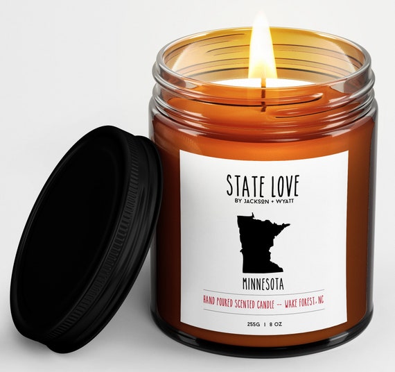 Minnesota State Love Candle Hand Poured Soy Candle Homesick Gift Mother s Day Gift Gift For Her Moving Gift Housewarming Personalized