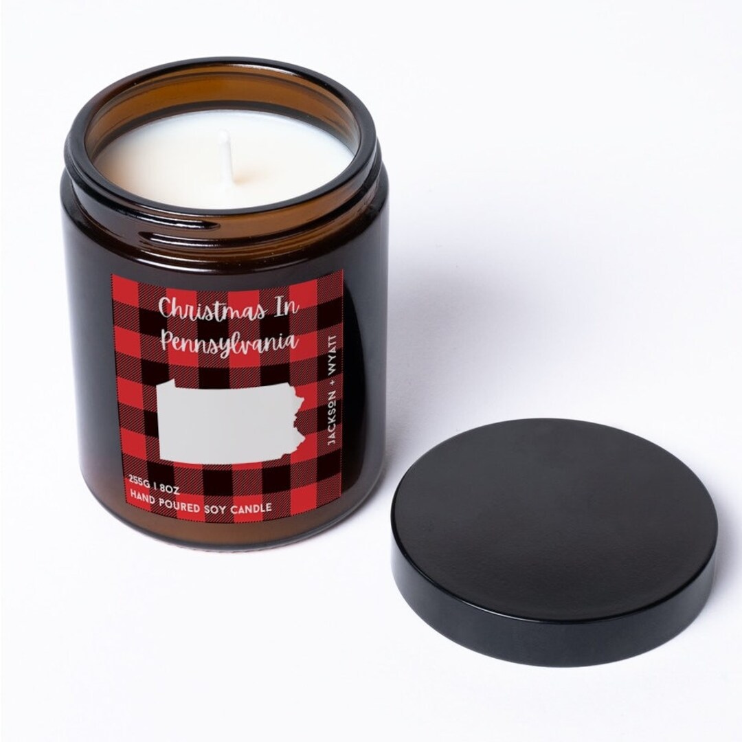 Pennsylvania Christmas Candle Hand Poured Soy Candle Homesick Etsy