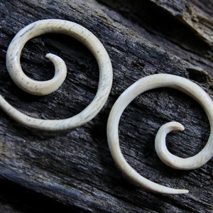 8G Ohrringe Geschnitzt Holz Spirale Gauge Body Schmuck