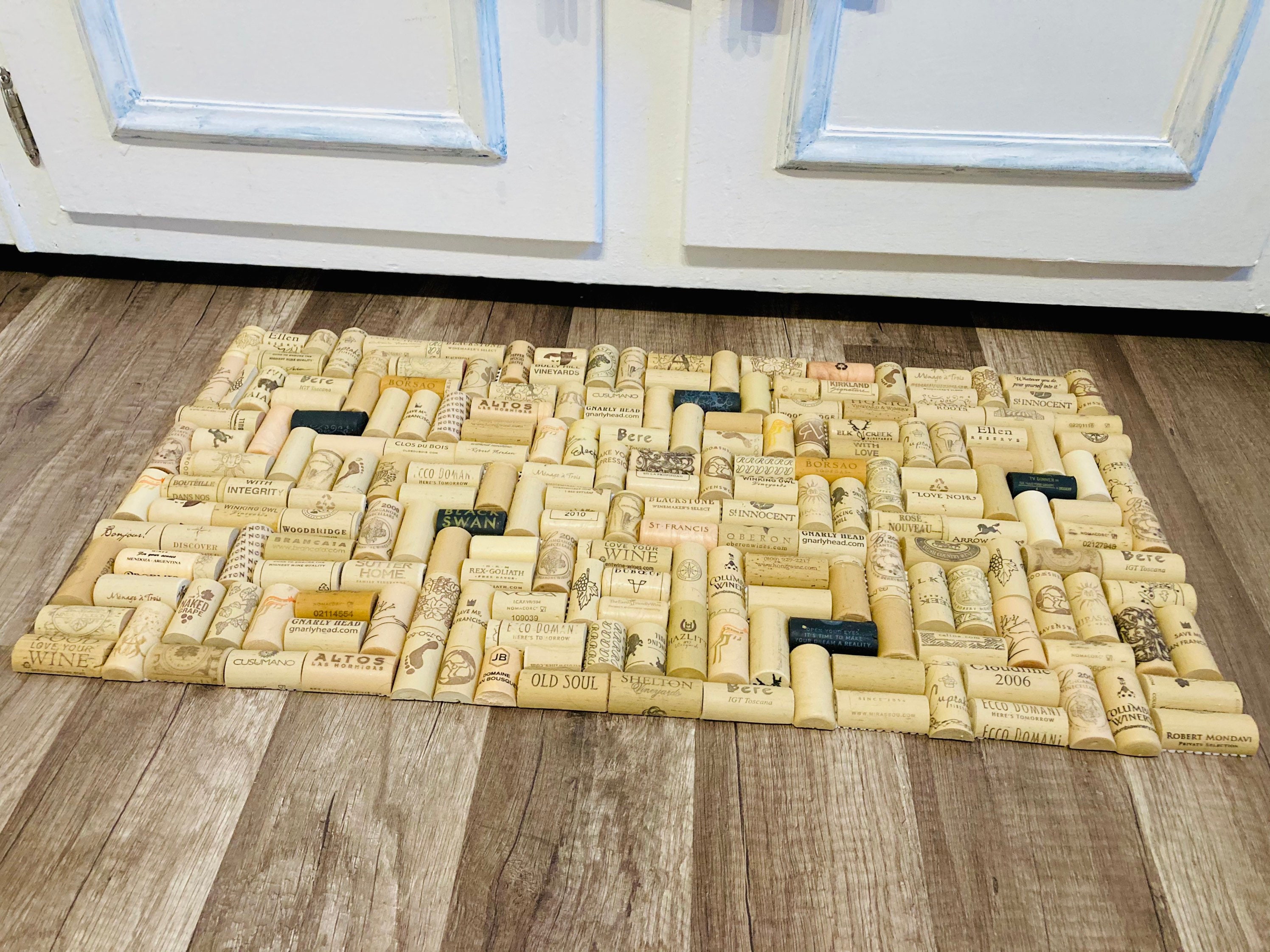Upcycled Wine Cork Floor Mat Etsy