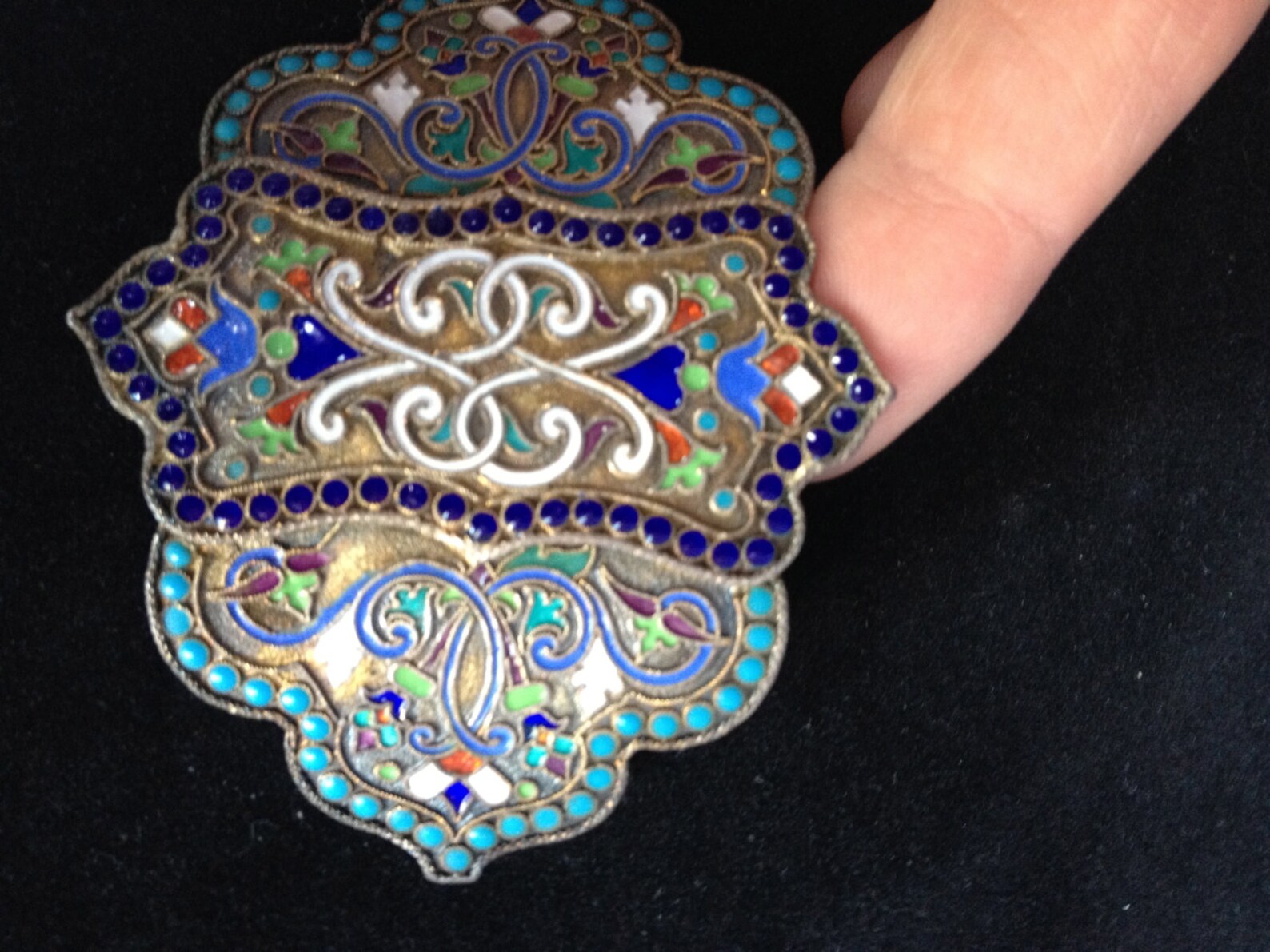 Russian Belt Buckle Antique Enameled Cloisonne Silver Marked Etsy